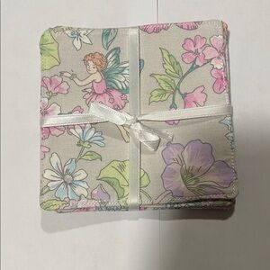 Floral Fairy Print set of (4) Drink Coasters